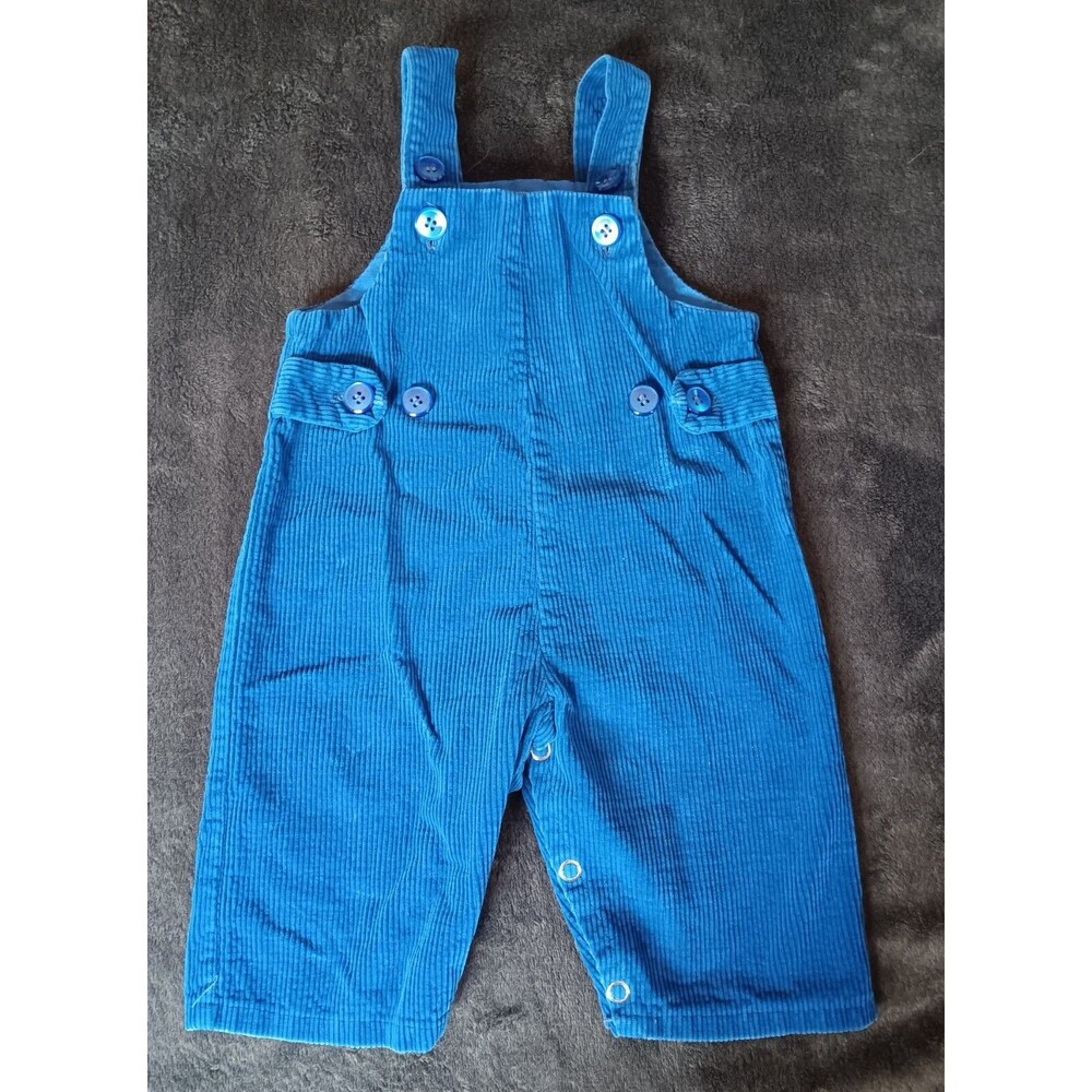 Pants 12 Months Boys Overall Corduroy Blue Vintage